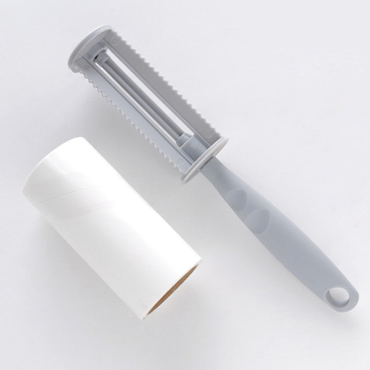 Abziehbare Kleberolle mit langem Griff, klebriges Papier für den Haushalt, klebrige Haarrolle, Weiß, Grau, Aprikose