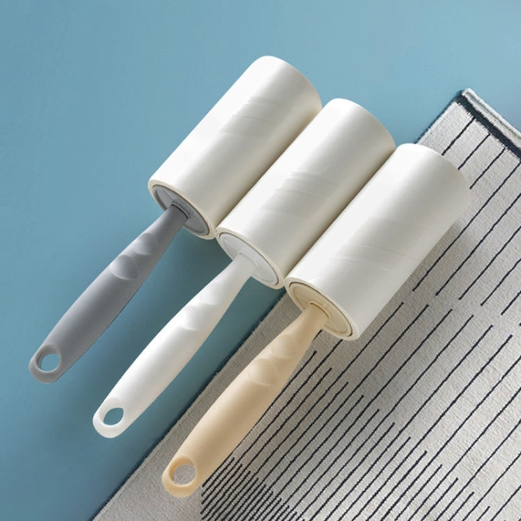 Abziehbare Kleberolle mit langem Griff, klebriges Papier für den Haushalt, klebrige Haarrolle, Weiß, Grau, Aprikose