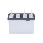 Hausgemachte Eis-am-Stiel-Formen, Set, Weiß, Grün, Blau