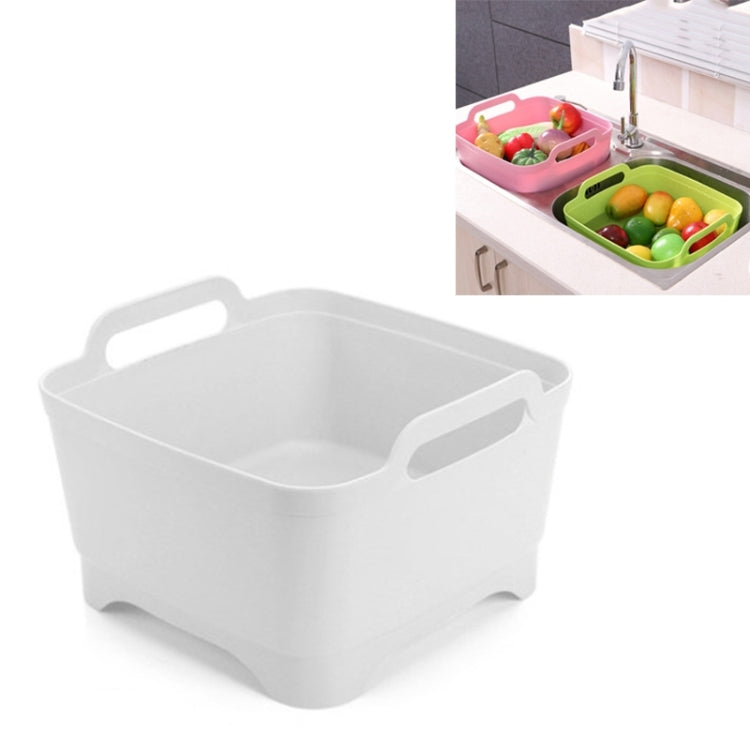 2 STÜCK Multifunktionales mobiles Spülbecken Küchen-Plastik-Gemüsewaschkorb Obst- und Gemüselagerung Abtropfkorb, Pink, Lila, Grün, Blau, Weiß, Dunkelgrau, Dunkelgrün