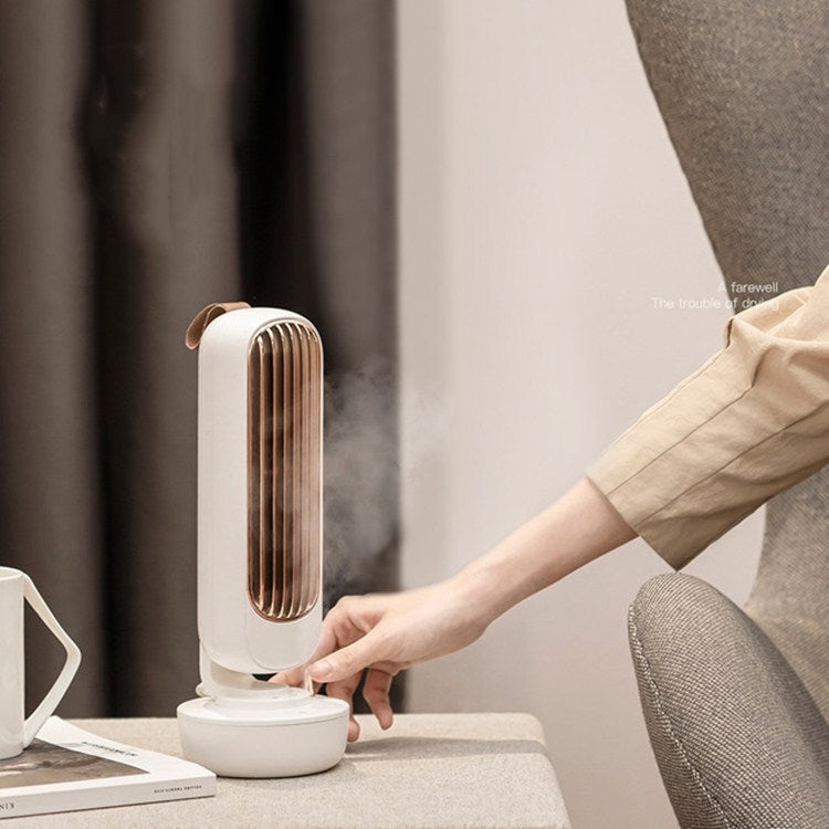 Retro Befeuchtender Turmventilator USB Blätterloser Ventilator Wasserkühlung Sprühbefeuchtung Desktop Ventilator Kühler