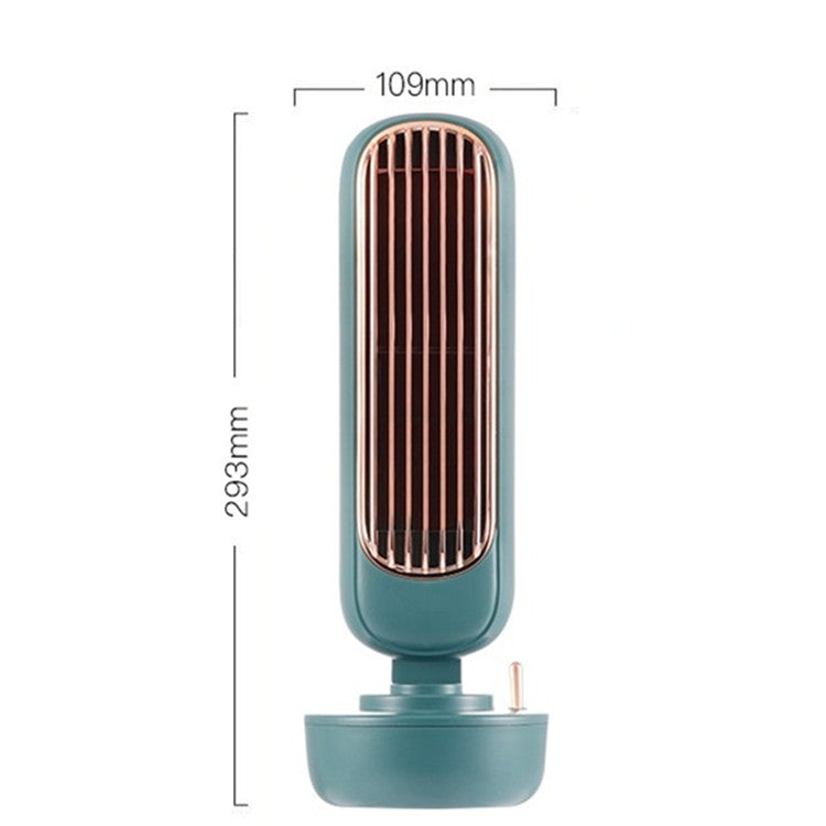Retro Befeuchtender Turmventilator USB Blätterloser Ventilator Wasserkühlung Sprühbefeuchtung Desktop Ventilator Kühler
