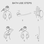 2 PCS Back Massage Bath Brush Nylon Brush Head Long Handle Bath Rubbing Brush