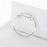 S925 Sterling Silber Ring, platinplattiert, offener Ring, SCR520
