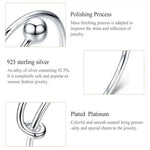S925 Sterling Silber Ring, platinplattiert, offener Ring, SCR520