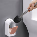 Badezimmer-WC-Wandbürsten-Set mit weichen Borsten und langem Griff ohne tote Ecken, Pink, Blau, Grün, Grau