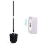 Badezimmer-WC-Wandbürsten-Set mit weichen Borsten und langem Griff ohne tote Ecken, Pink, Blau, Grün, Grau