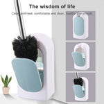 Badezimmer-WC-Wandbürsten-Set mit weichen Borsten und langem Griff ohne tote Ecken, Pink, Blau, Grün, Grau