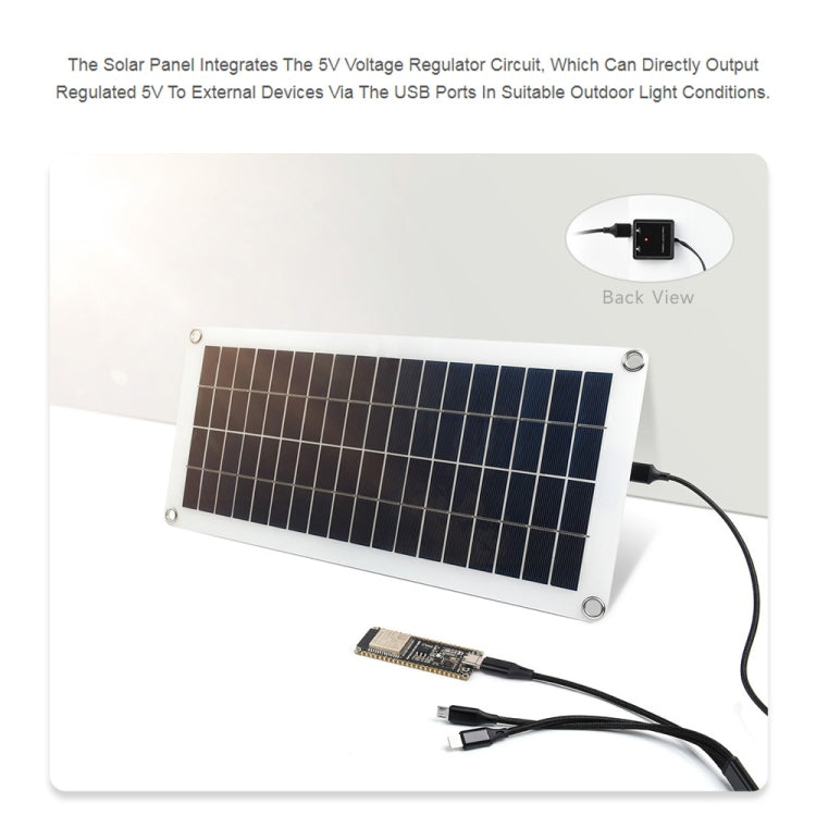 Waveshare 18V 10W Halb-flexibles polykristallines Silizium-Solarpanel, 24167