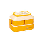 Süßer Hase doppelstöckige Kunststoff-Lunchbox Große Kapazität tragbare Brotdose, Stil:, Klein Rot, Klein Gelb, Groß Rot, Groß Grün, Groß Gelb