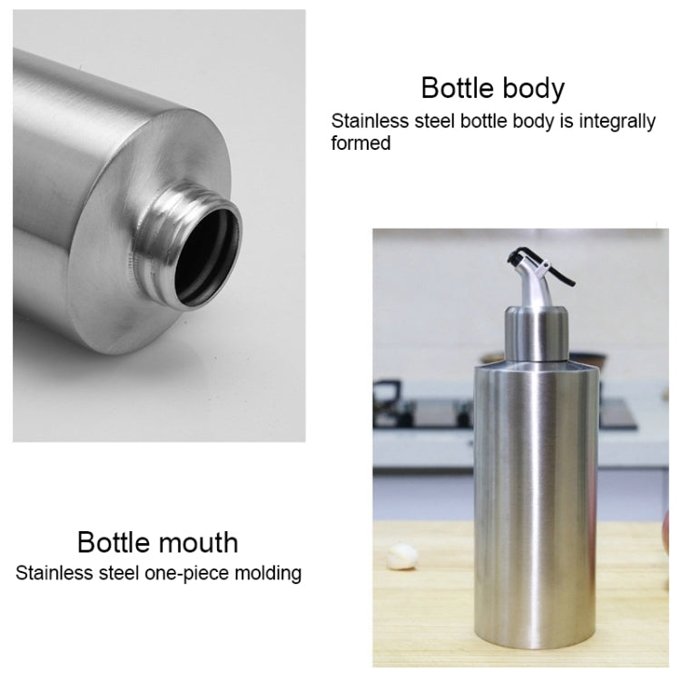 Zylindrische Gewürzflasche Edelstahl-Ölkännchen, 250 ml, 350 ml, 550 ml