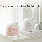 Schneemann Luftbefeuchter Nachtlicht USB Geräuschlos Niedlicher Desktop Mini-Zerstäuber Luftbefeuchter, ZAY-H006 Stecker, ZAY-H006 Ladegerät