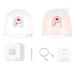 Schneemann Luftbefeuchter Nachtlicht USB Geräuschlos Niedlicher Desktop Mini-Zerstäuber Luftbefeuchter, ZAY-H006 Stecker, ZAY-H006 Ladegerät
