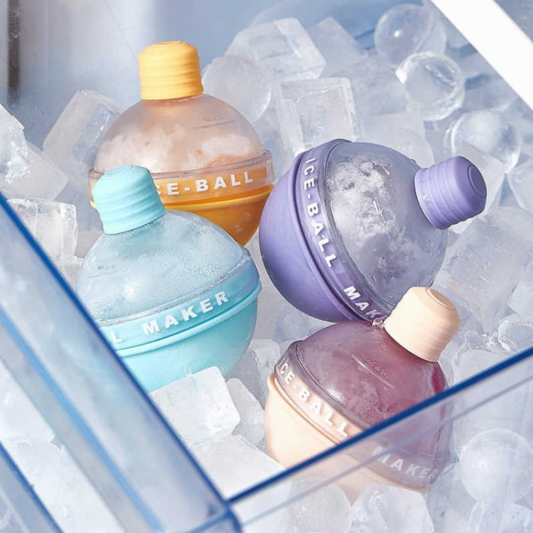 2x Whisky Birnen Ice Ball Silikonform mit Trichter, mit Trichter+Himmelblau, mit Trichter+Lavendelviolett, mit Trichter+Kirschblütenrosa, mit Trichter+Bananengelb