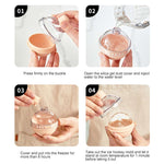 2x Whisky Birnen Ice Ball Silikonform mit Trichter, mit Trichter+Himmelblau, mit Trichter+Lavendelviolett, mit Trichter+Kirschblütenrosa, mit Trichter+Bananengelb