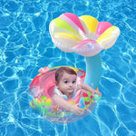 Kinder umweltfreundlicher PVC aufblasbarer Sonnenschutz Pilzförmiger Sitz-Schwimmring, Pilz (Blau), Pilz (Pink)