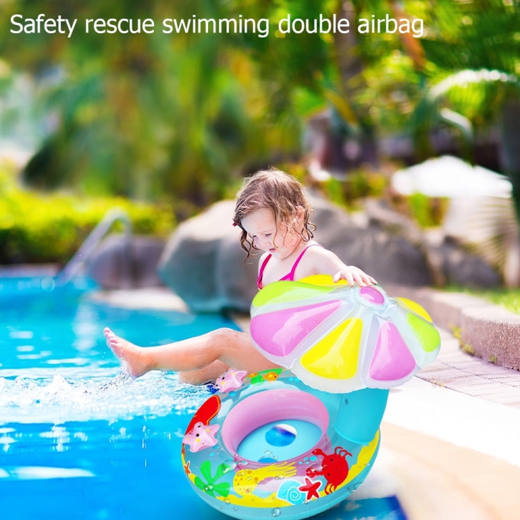 Kinder umweltfreundlicher PVC aufblasbarer Sonnenschutz Pilzförmiger Sitz-Schwimmring, Pilz (Blau), Pilz (Pink)