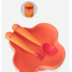 Babylöffel Gabel Set, selbstständiges Essen, abgewinkelt, biegbar