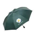 GD Daisy Vinyl Sonnen- und Regenschirm UV-Schutz Sonnenschutz Dreifach faltbarer Schirm