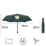GD Daisy Vinyl Sonnen- und Regenschirm UV-Schutz Sonnenschutz Dreifach faltbarer Schirm