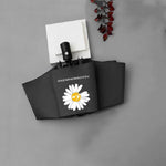 GD Daisy Vinyl Sonnen- und Regenschirm UV-Schutz Sonnenschutz Dreifach faltbarer Schirm