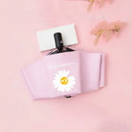GD Daisy Vinyl Sonnen- und Regenschirm UV-Schutz Sonnenschutz Dreifach faltbarer Schirm