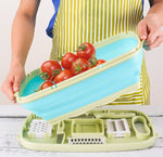 9-in-1-Klappschneidebrett Kunststoff Multifunktions-Haushaltsschneidebrett Küche Antibakterielles Anti-Schimmel-Schneidebrett Schneidemesser-Set
