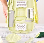 9-in-1-Klappschneidebrett Kunststoff Multifunktions-Haushaltsschneidebrett Küche Antibakterielles Anti-Schimmel-Schneidebrett Schneidemesser-Set