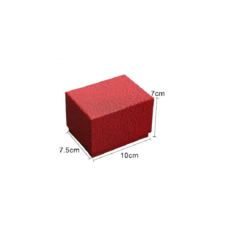 Litschi-Textur Uhrenbox Schmuckgeschenkbox Ohrring Halskette Schmuck Uhrenverpackungsbox, Schwarz