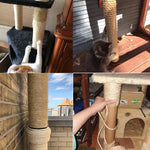 Hanfseil-Kratzbrett für Katzen, Schwertseil-Zubehör, Schutz für Katzen, Griffspielzeug, 3 Stück (10 m, 30 m, 50 m, 10 m)