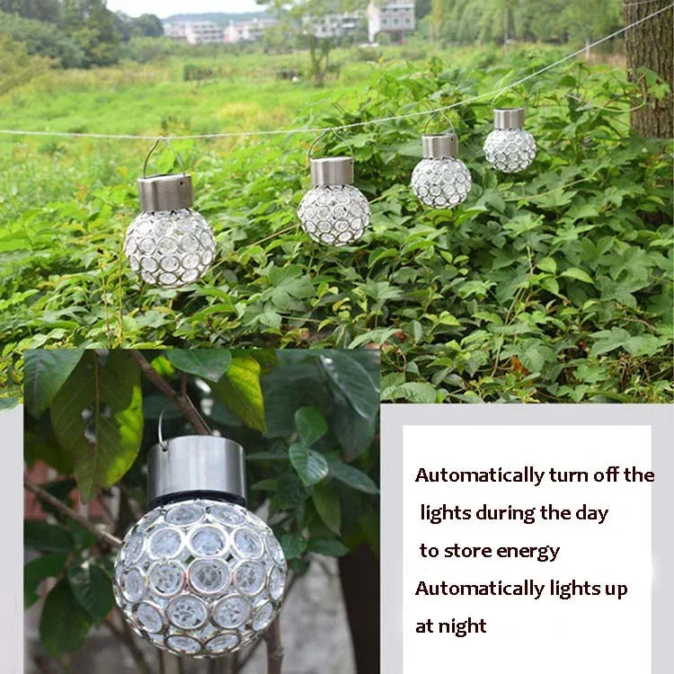 2 St. Solar-Hohlkugel-Pendelleuchte Dekorative Gartenleuchte, 2 St. Hohlkugel Weiß, 2 St. Hohlkugel Bunt
