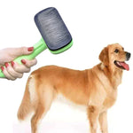 Automatischer Tierhaarentferner-Kamm, Hundehaarpflegekamm, Reinigungszubehör, Grün