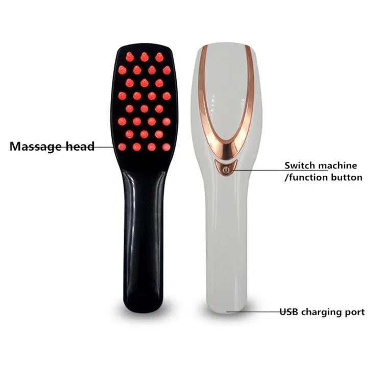 Elektrischer Massagekamm mit Kopfhautmassagegerät, Anti-Haarausfall-Kopfhautpflege, Vibrations- und Farblichtkamm