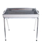 HZ-003 BBQ Grill Outdoor Tragbarer Edelstahlkocher Haushaltskohle-Grillrost, M, L
