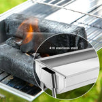 HZ-003 BBQ Grill Outdoor Tragbarer Edelstahlkocher Haushaltskohle-Grillrost, M, L