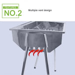 HZ-003 BBQ Grill Outdoor Tragbarer Edelstahlkocher Haushaltskohle-Grillrost, M, L