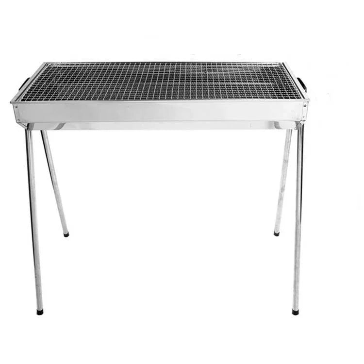 HZ-003 BBQ Grill Outdoor Tragbarer Edelstahlkocher Haushaltskohle-Grillrost, M, L
