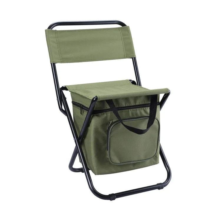 Outdoor-Klappstuhl mit Aufbewahrungstasche, Rückenlehne und Wärmefunktion, Outdoor-Klappstuhl