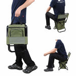 Outdoor-Klappstuhl mit Aufbewahrungstasche, Rückenlehne und Wärmefunktion, Outdoor-Klappstuhl
