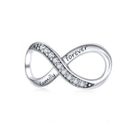925 Sterlingsilber Infinity Familie Für Immer Perlenarmband für Damen DIY Armband Zubehör, SCC1146