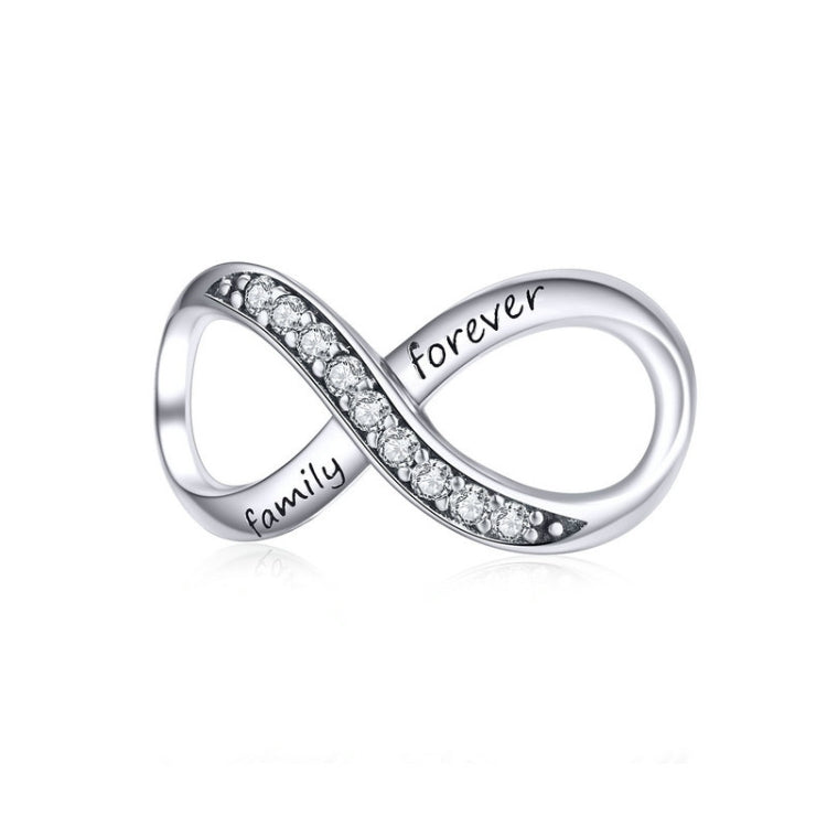 925 Sterlingsilber Infinity Familie Für Immer Perlenarmband für Damen DIY Armband Zubehör, SCC1146