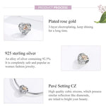 925 Sterling Silber Herzförmiges, perlenbesetztes, hohles vierblättriges Kleeblatt DIY-Armbandzubehör, SCC1248