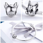 S925 Sterlingsilber Tier-Serie Bulldoggen-Perlen