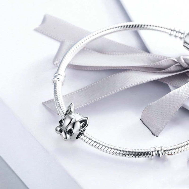 S925 Sterlingsilber Tier-Serie Bulldoggen-Perlen