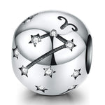 S925 Sterling Silber Zwölf Konstellation Perlen DIY Armband Zubehör Schmuck Silberperlen, Widder, Stier, Zwillinge, Krebs, Löwe, Jungfrau, Waage, Skorpion, Schütze, Steinbock, Wassermann, Fische