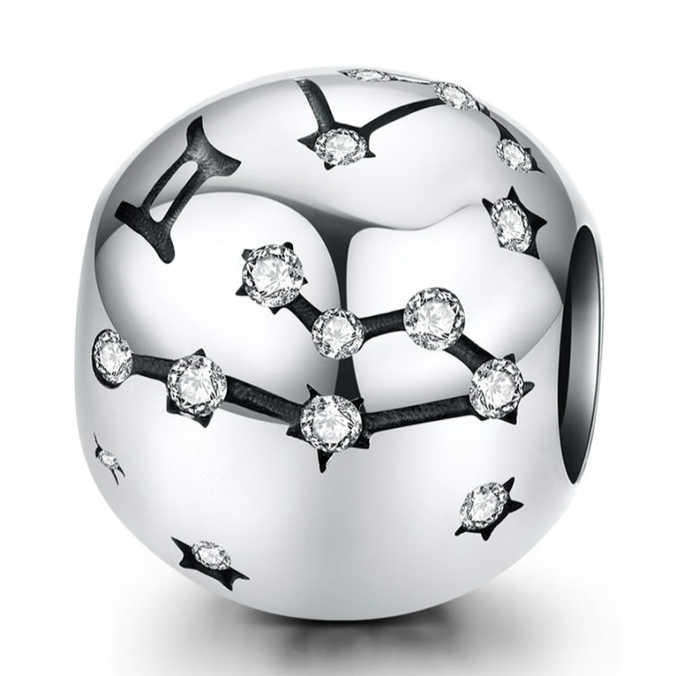 S925 Sterling Silber Zwölf Konstellation Perlen DIY Armband Zubehör Schmuck Silberperlen, Widder, Stier, Zwillinge, Krebs, Löwe, Jungfrau, Waage, Skorpion, Schütze, Steinbock, Wassermann, Fische