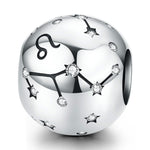 S925 Sterling Silber Zwölf Konstellation Perlen DIY Armband Zubehör Schmuck Silberperlen, Widder, Stier, Zwillinge, Krebs, Löwe, Jungfrau, Waage, Skorpion, Schütze, Steinbock, Wassermann, Fische
