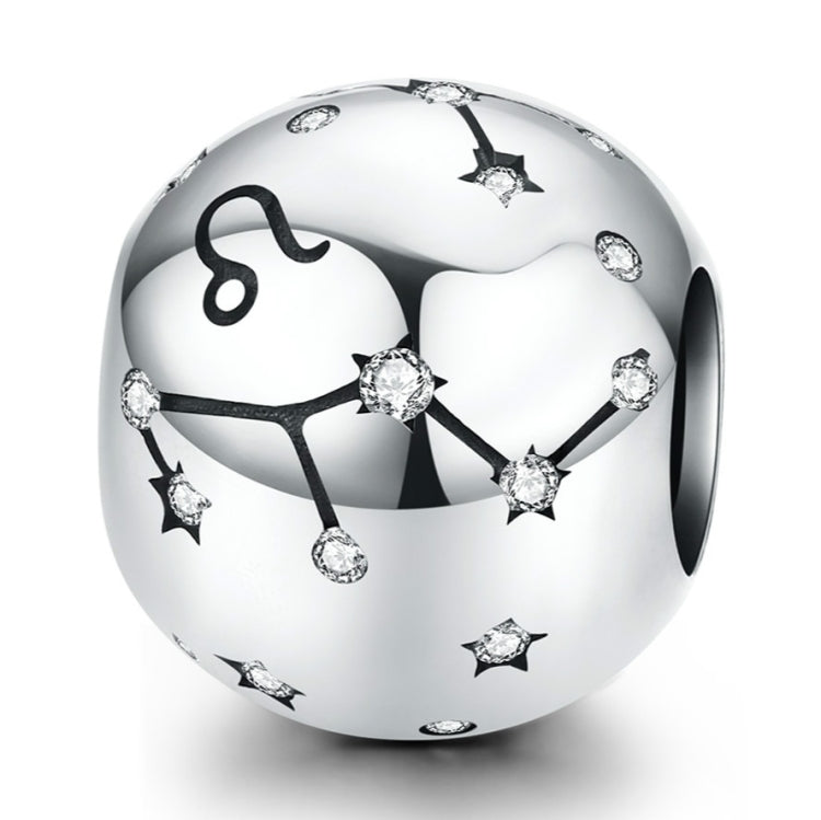 S925 Sterling Silber Zwölf Konstellation Perlen DIY Armband Zubehör Schmuck Silberperlen, Widder, Stier, Zwillinge, Krebs, Löwe, Jungfrau, Waage, Skorpion, Schütze, Steinbock, Wassermann, Fische