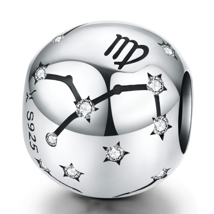 S925 Sterling Silber Zwölf Konstellation Perlen DIY Armband Zubehör Schmuck Silberperlen, Widder, Stier, Zwillinge, Krebs, Löwe, Jungfrau, Waage, Skorpion, Schütze, Steinbock, Wassermann, Fische