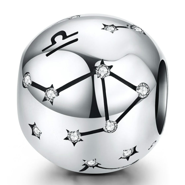 S925 Sterling Silber Zwölf Konstellation Perlen DIY Armband Zubehör Schmuck Silberperlen, Widder, Stier, Zwillinge, Krebs, Löwe, Jungfrau, Waage, Skorpion, Schütze, Steinbock, Wassermann, Fische